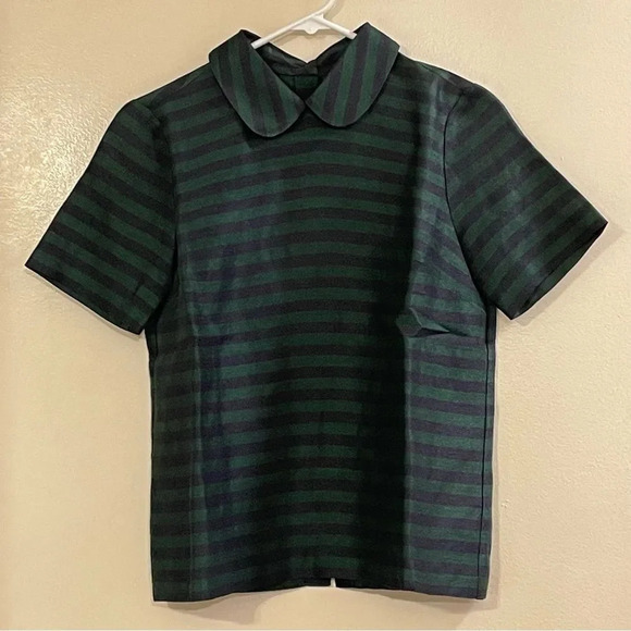 MADEWELL‎ Peter Pan Collar Striped Blouse - Picture 2 of 6